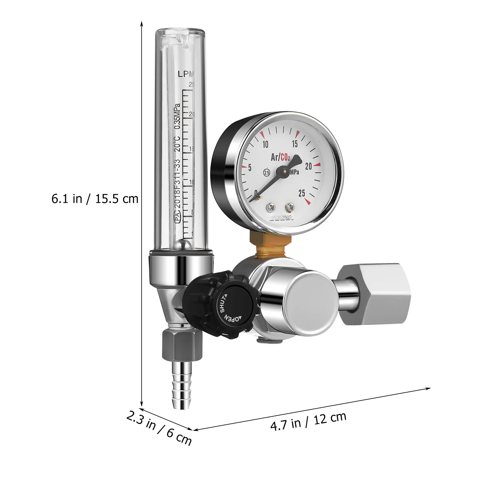 منظم الأرجون لقياس التدفق - مخفض الضغط عالي الأداء لزجاجة الغاز - منظم ثاني أكسيد الكربون الموثوق به للمعادن الصناعية #6