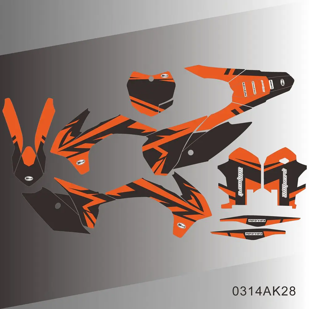 For KTM SX SXF 125 250 350 450 2013 2014 2015 Graphics Decals Stickers Motorcycle Background Custom Number Name