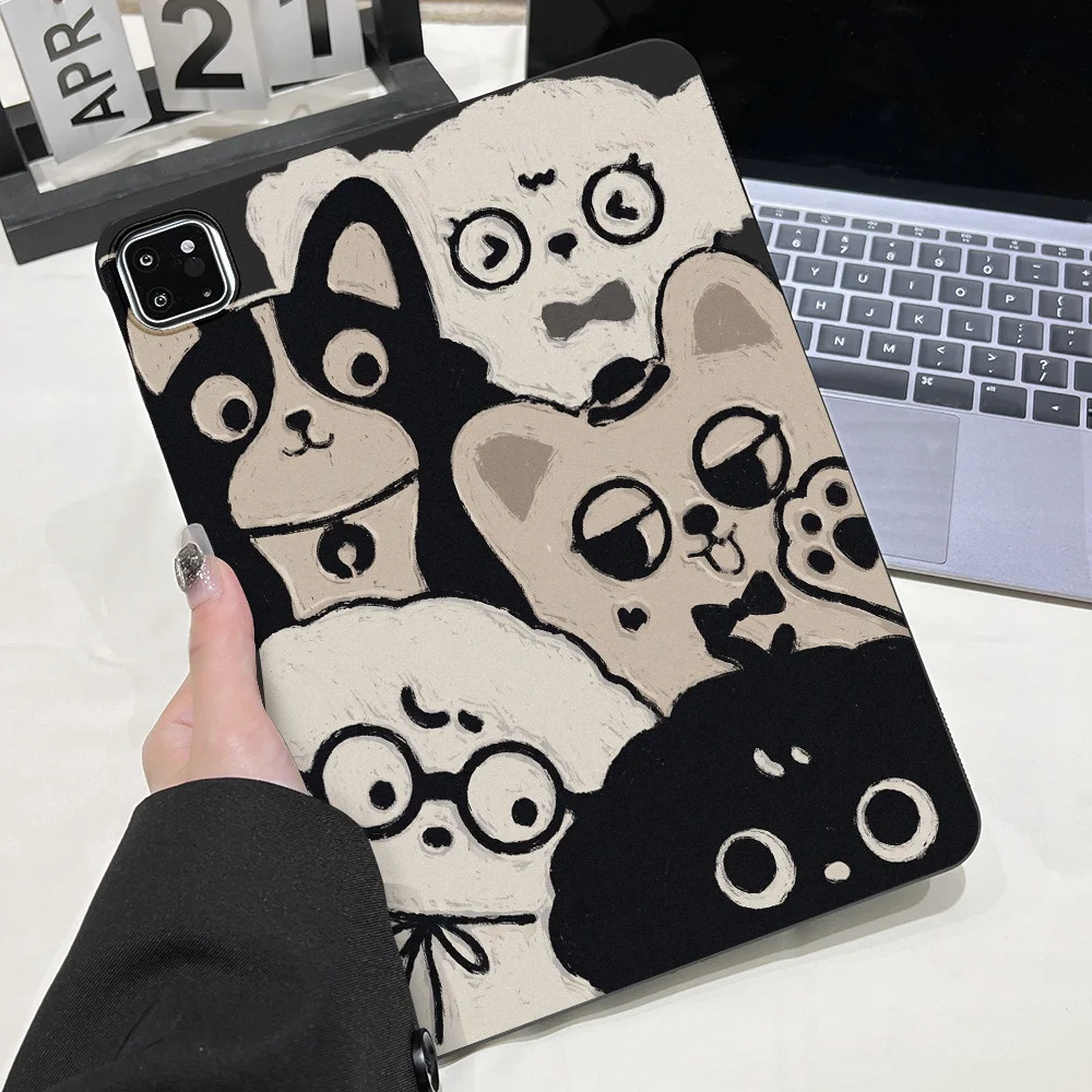 Stylish Hand Drawn Animal Tablet Case for iPad Air 13 2026 12.9inch Air 11 2026 Mini 2019 Pro 11 13 2025 Air 2 9.7 inch Shell