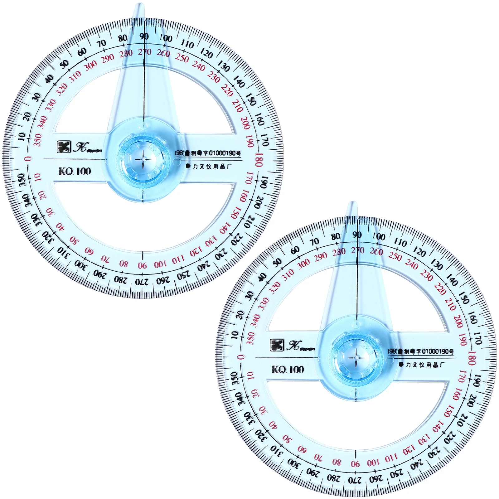 

2 Pcs Protractor for Geometry Multifunctional Geometric Ruler 360 Degree Math Circle Protractors Office