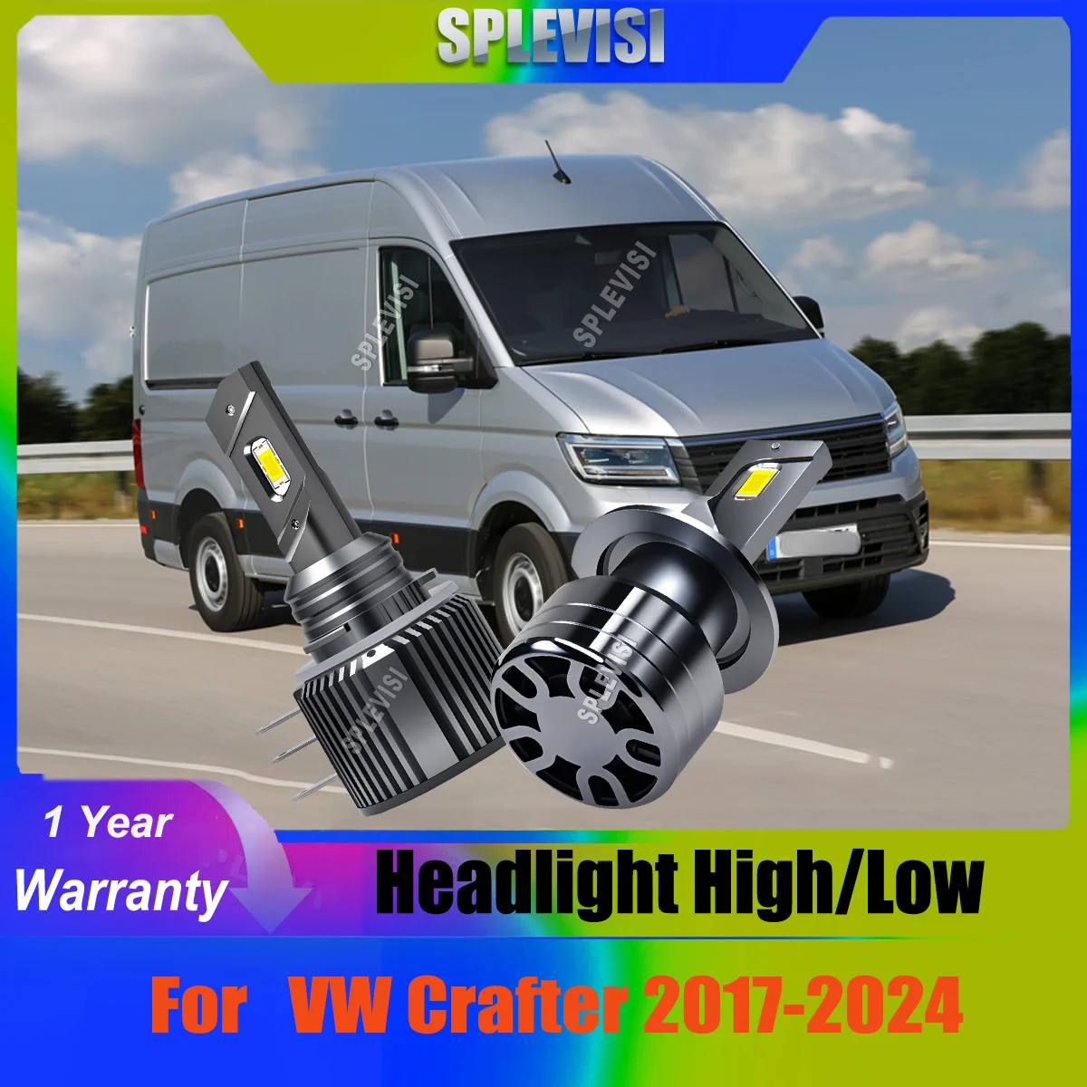 

Led DRL Headlight Hi Low Bulbs - 1:1 design a simple plug-and-play design For VW Crafter 2017 2018 2019 2020 2021 2022 2023 2024