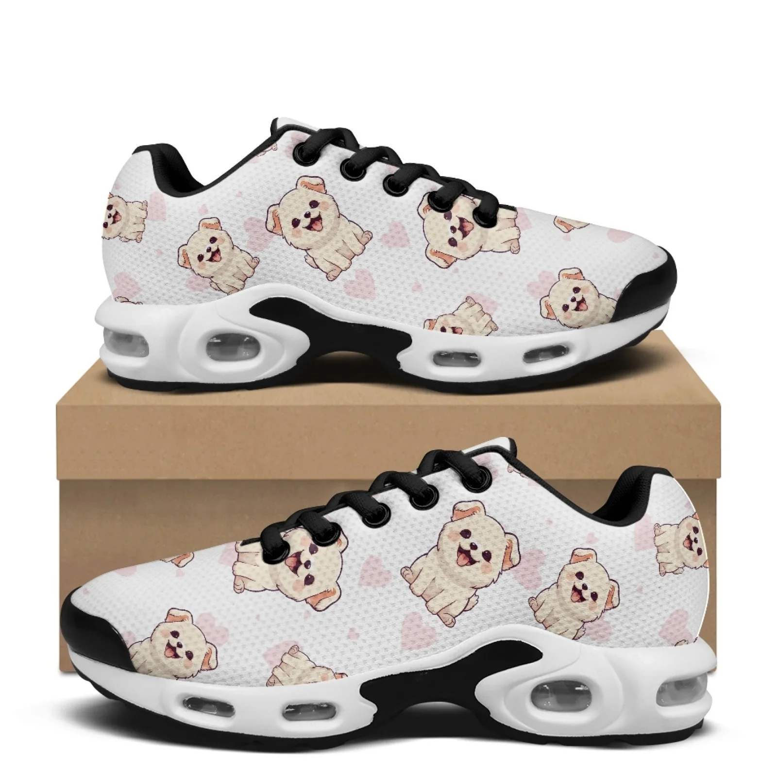 PENSTROLL Dog Pattern Fitness Shoes Mesh Tennis Sneakers Modern Mesh Jogger Athletic Sneakers for Men