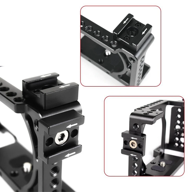 3 Sets Camera Cold Shoe Mount Aluminum Adapter Bracket Hot Shoe With 1/4 Adapter For Camera Cage Flash Shoe Mount Easy To Use