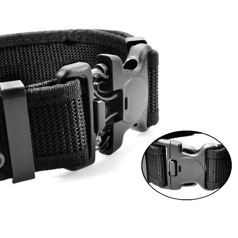 حزام خارجي تكتيكي للرجال مصنوع من مادة النايلون، مع إبزيم تثبيت وضبط معدني، مناسب للرياضات الخارجية #6