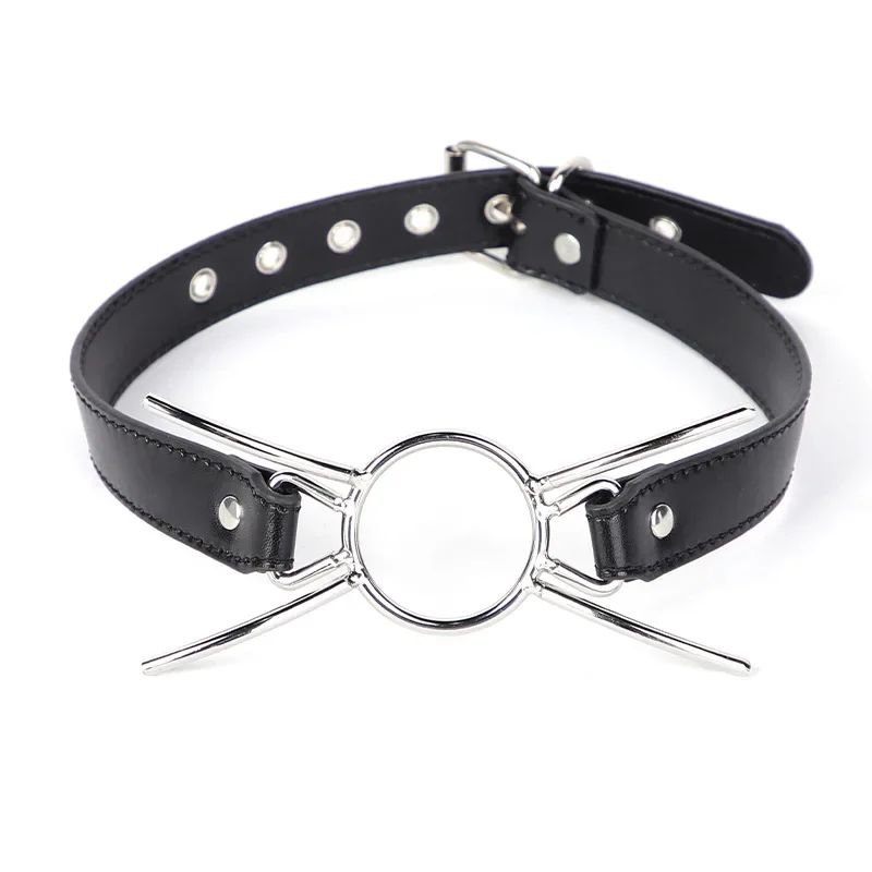 Bondage en cuir PU à fixation orale pour hommes et femmes, style araignée X, anneau torique flirtant, bâillon à bouche ouverte, jeux pour adultes, jouets sexuels, nouveau