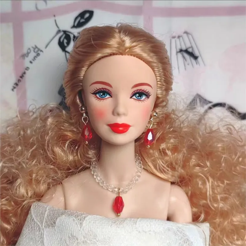 2025 Neue handgemachte Modeschmuck Ohrring Halskette Zubehör 30 cm Puppe Dress Up für Ihre 1/6 Skala Fr2 BJD BB FR Puppen Dekor