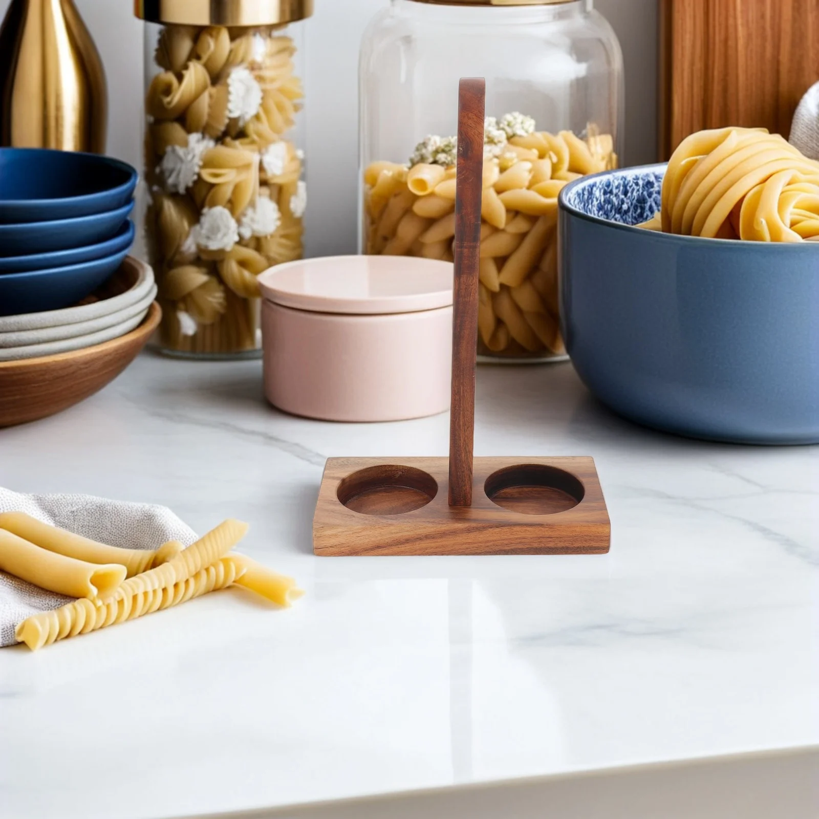 

Wooden Pepper Grinder Base with Handle for Stable Grip and Easy Movement Compatible with Various Salt Pepper Mills Kitchen