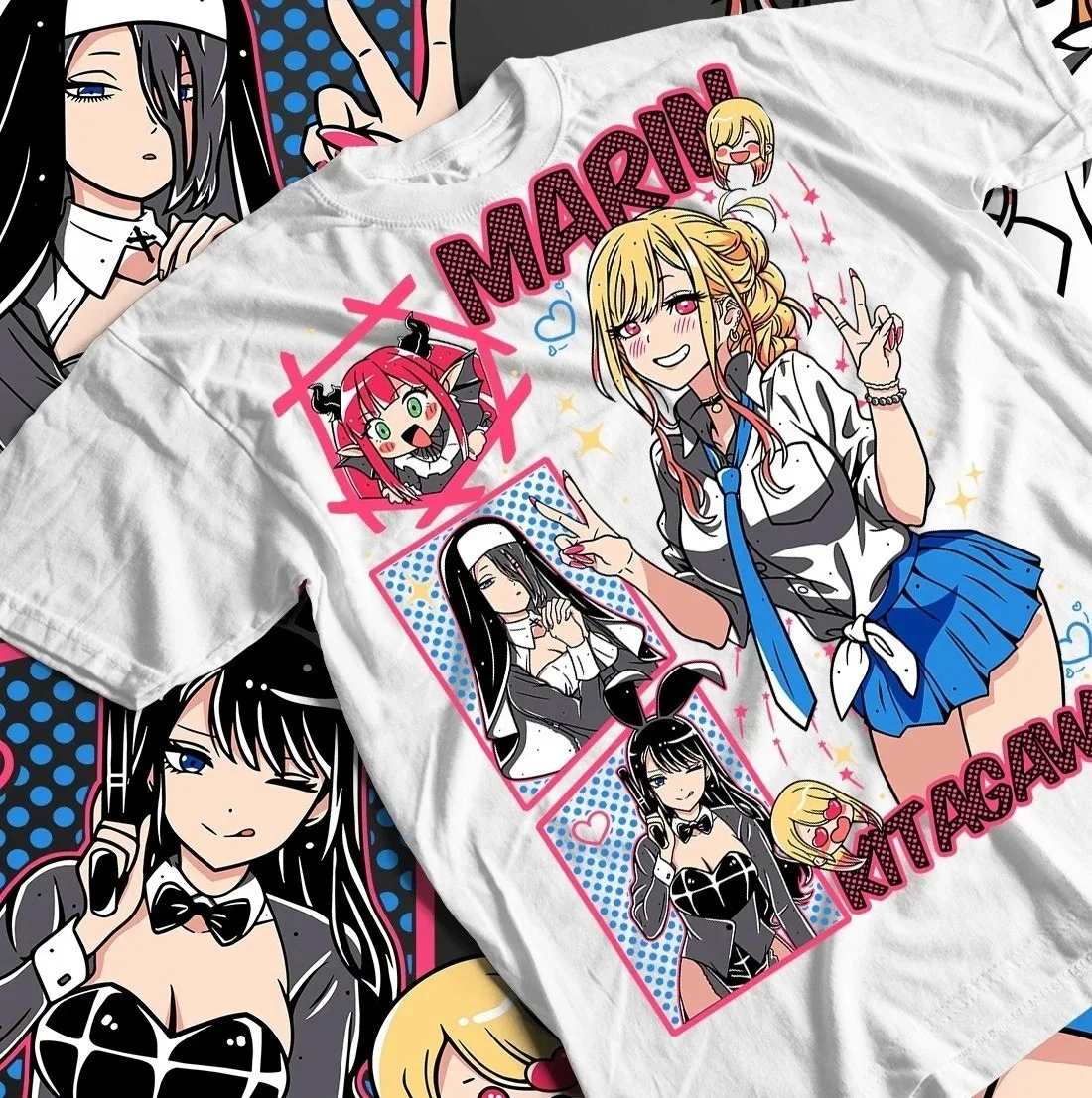 

Fashion Short Sleeve Top Marin Kitagawa T-shirt Anime Enthusiast Gift T-shirt for Men Women Summer Pure Cotton Comfortable Loose
