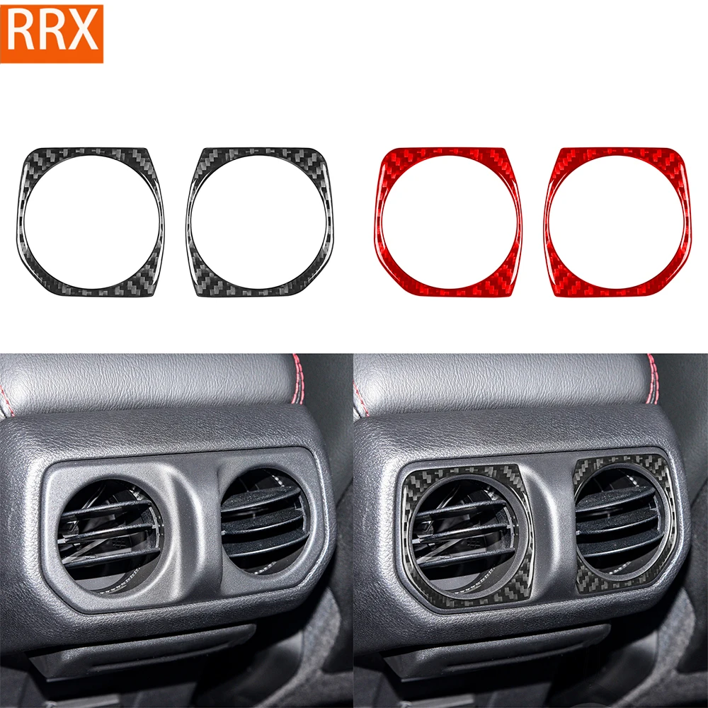 

For Jeep Wrangler Gladiator 2020 2021 2022 2023 Rear Air Outlet Frame Trim Real Carbon Fiber Stickers Car Interior Accessories