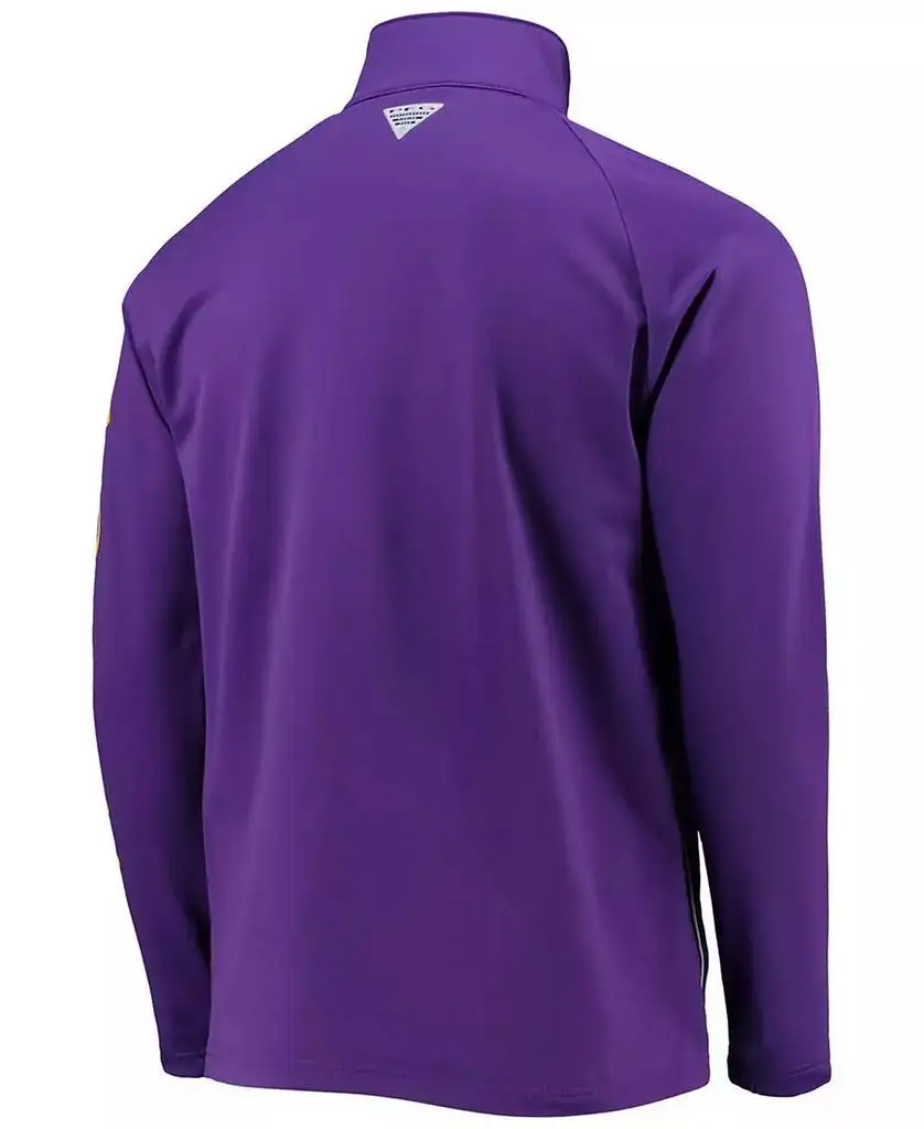 كولومبيا |   سترة LSU Tigers Terminal Tackle Fleece Raglan Omni-Shade Quarter-Zip للرجال