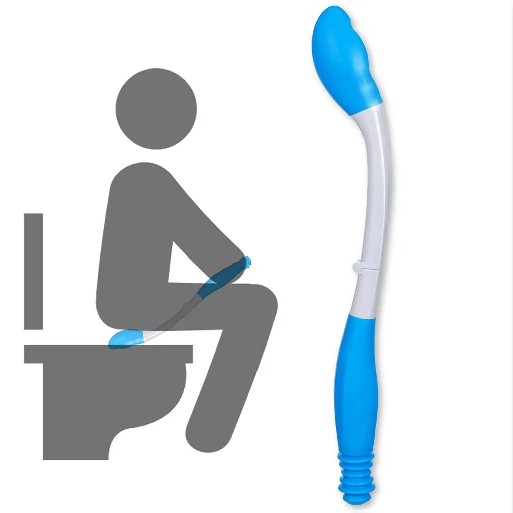 Toilet Aids for Wiping Bathroom Wipe Assistance Bottom Long Handle Reach Comfort Wiper Self Wipe Assist Holder Toilet Paper Grip