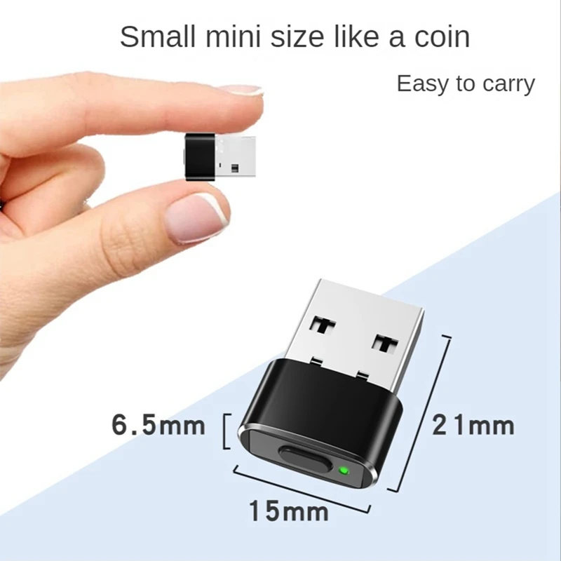 1 Piece Mini Mouse Jiggler Plug-And-Play Movement To Prevent Entering Sleep Supports Multi-Track Virtual Mouse images - 6