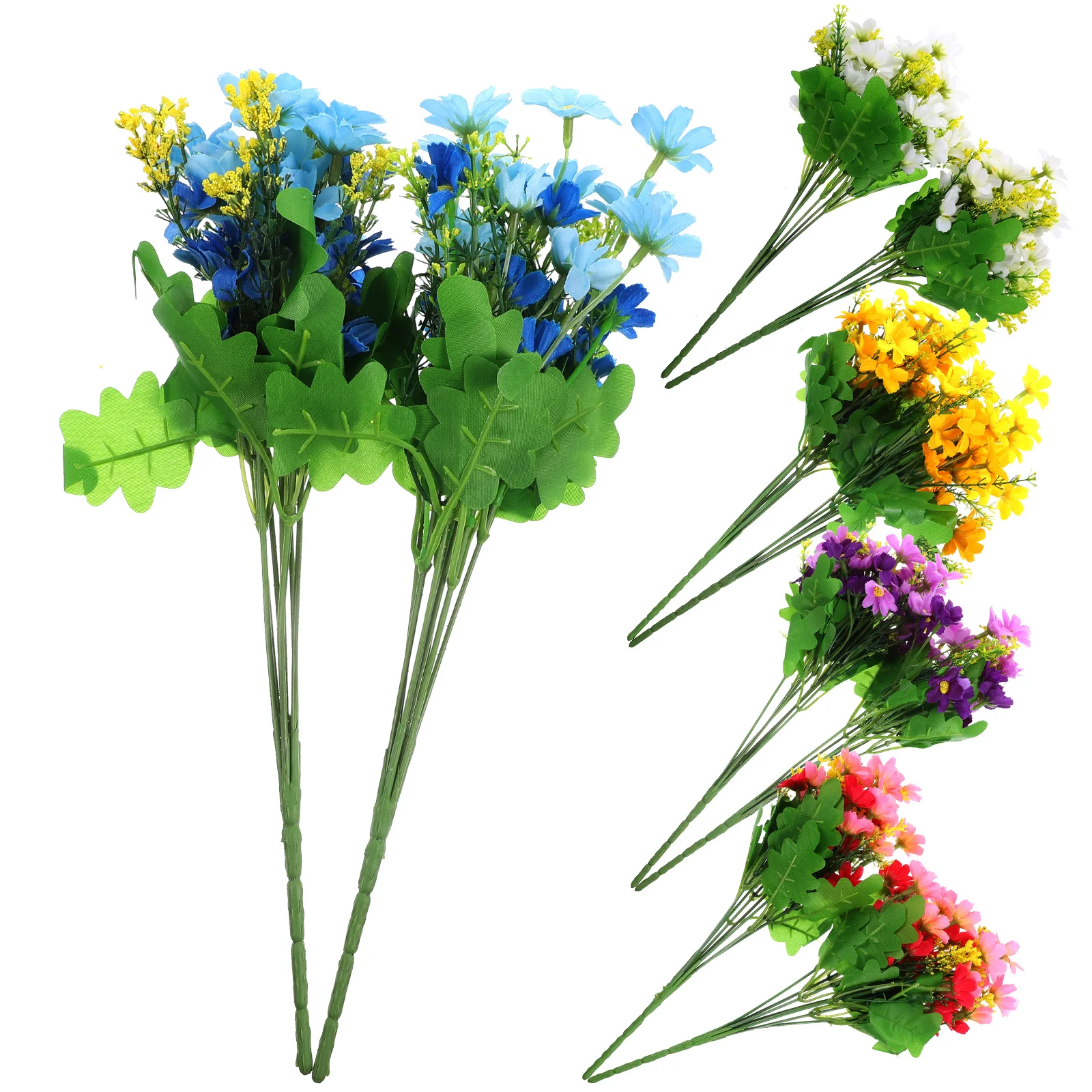 

10Pcs Simulated Daisy Artificial Flowers Realistic Silk Bouquet for Party Wedding Home Decoration Faux Flowers for Outdoors