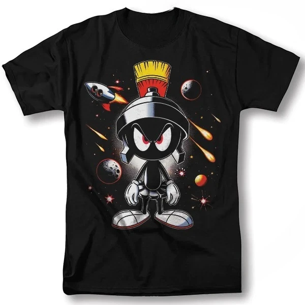 Camiseta Marvin The Martian Bugs Looney, camiseta clássica com design gráfico vintage de desenho animado