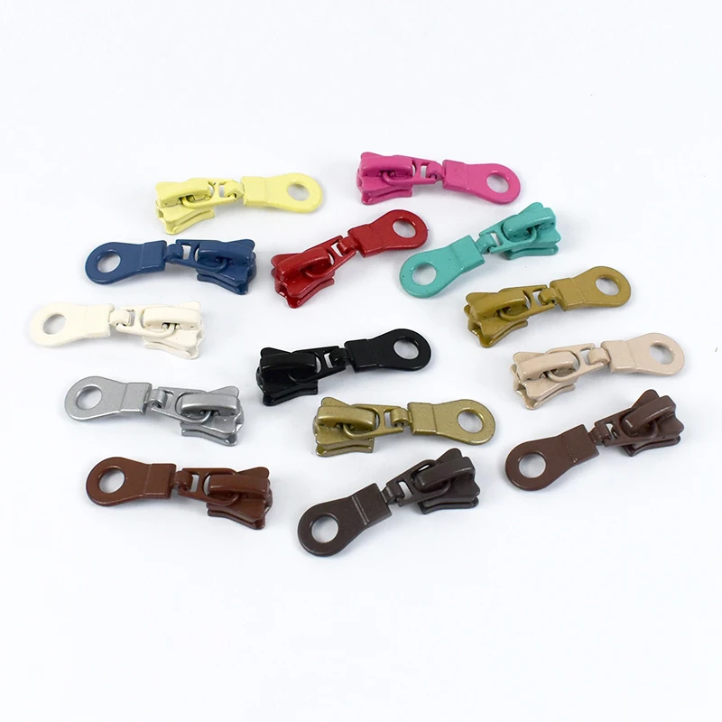 5/10/20 قطعة ميتي 5 # الراتنج سستة رئيس اللون البريدي المنزلق السوستة استبدال عدة الملابس ديكور السحابات إصلاح أطقم DIY الخياطة التبعي #4