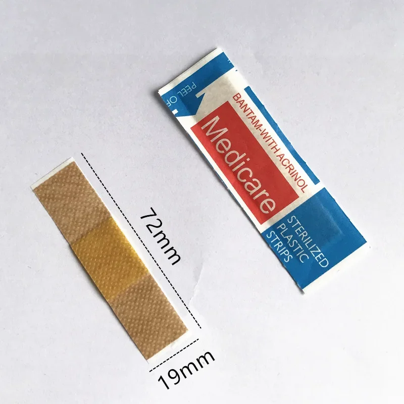 100PCS Band Aids Waterproof Breathable Cushion Adhesive Plaster Wound Hemostasis Sticker Band First Aid Bandage Gauze