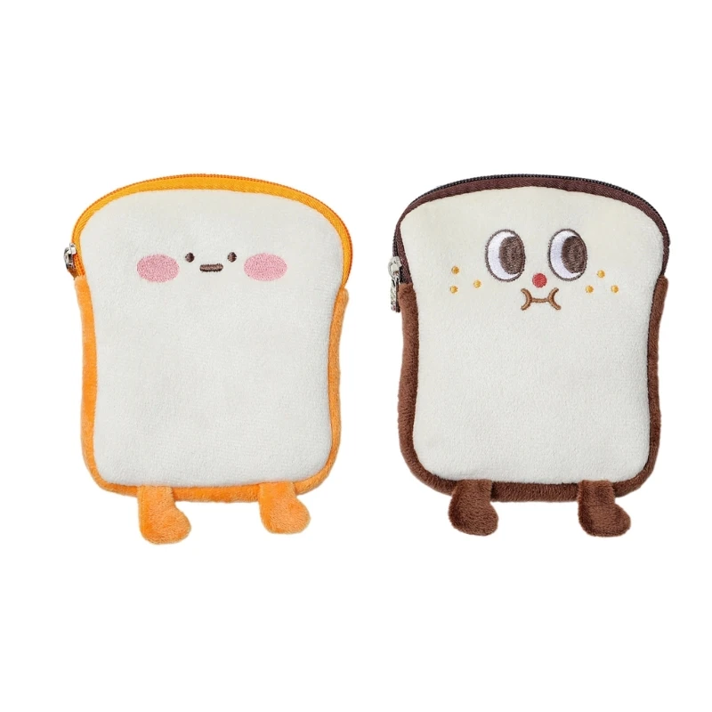 E74B GCute Toast Sanitary Pad Bag Reusable Napkin Storage Organizer Women Coin Purses Pad Pouch Bags Makeup Organizer