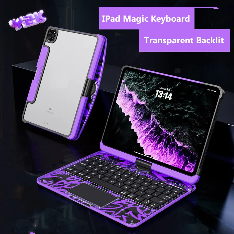360 Rotation Case for IPad Air 13 2025 M3 11th A16 Air 11inch 10th Gen Air7 6 5 4 10.2 9th 8th 7th Pro 11 12.9 13 Keyboard Cover