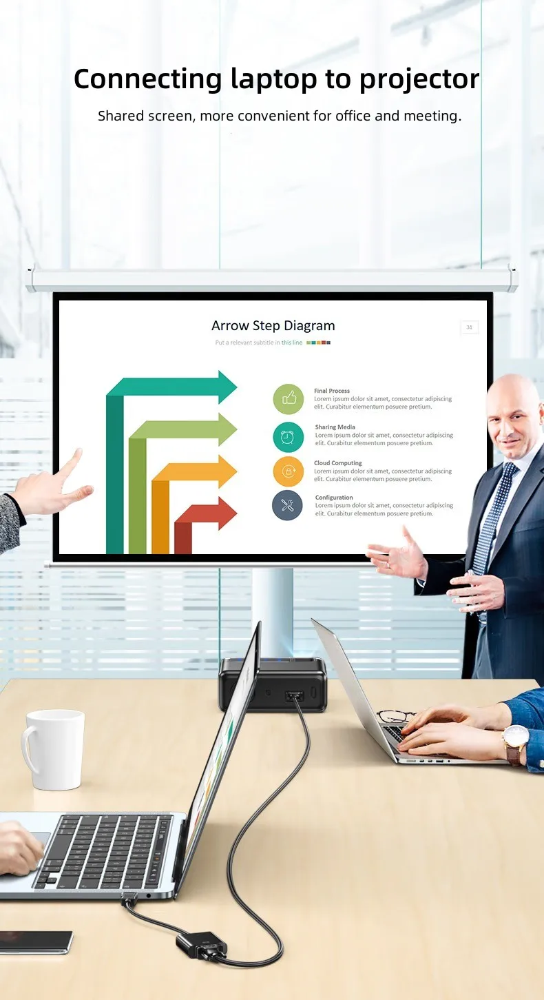 DT-2903 1080P Hdmi macho a Vga hembra Kabel Video Converter entrada HDMI a salida Vga Cable adaptador