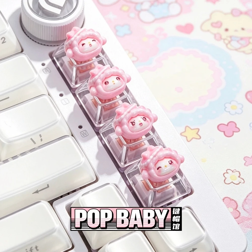 Cute Expression Theme 3D Keycaps Set PC Material XDA Profile for MX Stem Transmission Design for Mechanical Keyboard Arrow Keys 5