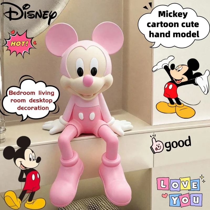 

Новые креативные мультяшные украшения Disney с Микки Маусом, милые, ручной работы, двухмерные, анимационные, для декора рабочего стола.