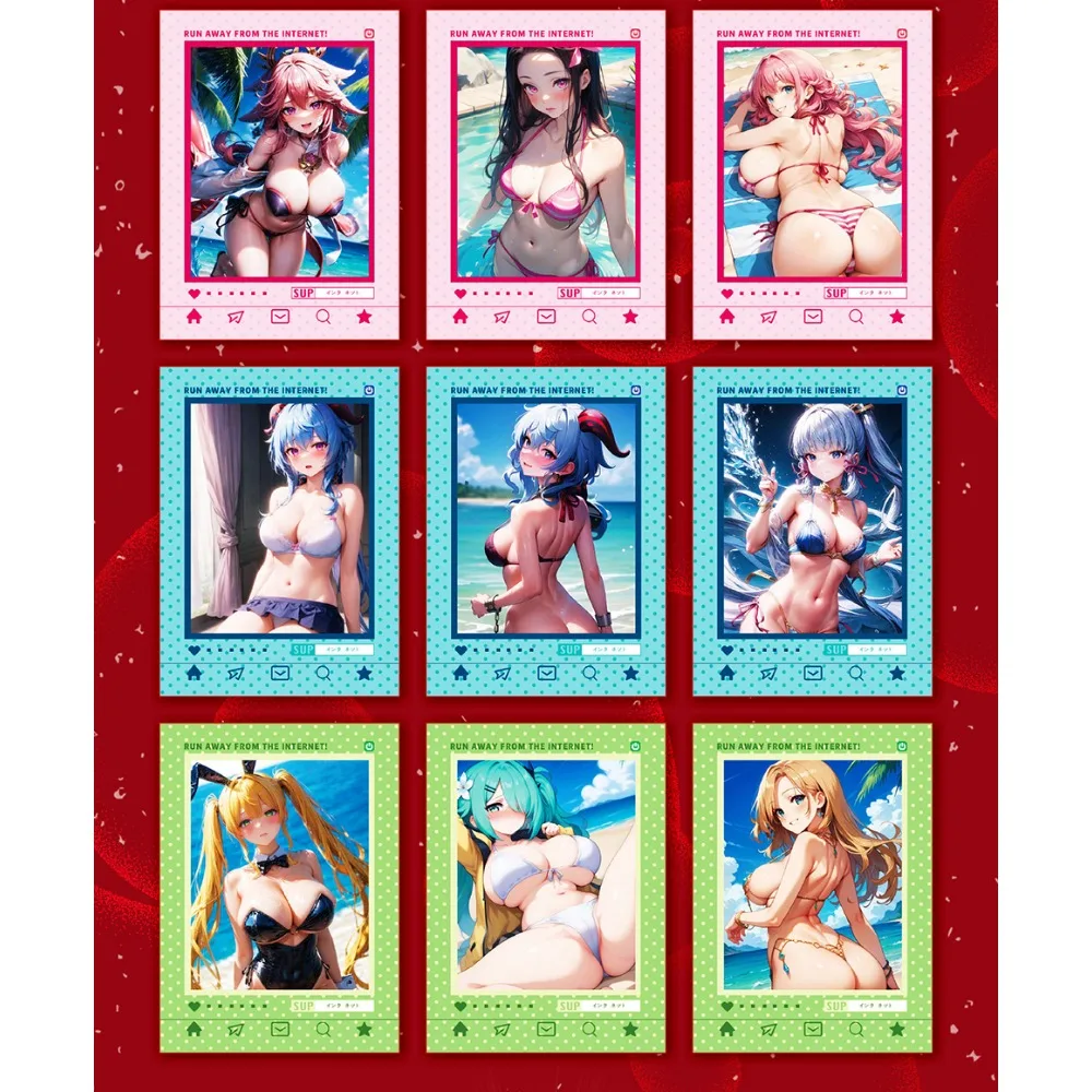 Genuine Attractive Woman Card For Children Goddess Story Hyuga Hinata Raiden Shogun Limited Game Collection Card Christmas Gifts