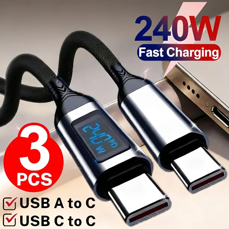 1/3Pcs USB-A To C 2…