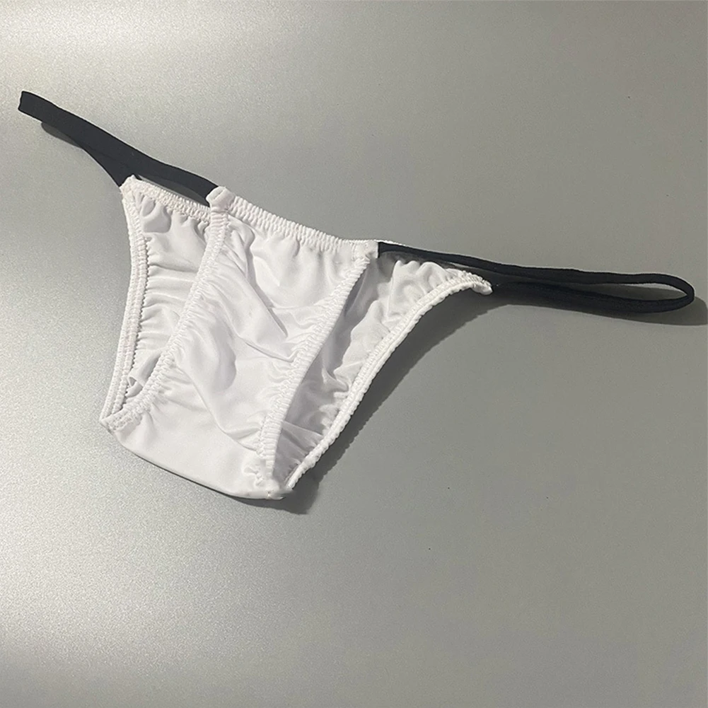 Men Enhance Peni Pouch Thong Bikini Briefs Posing Underwear Low-Rise Soft Jockstrap Panties U Convex Breathable Underpants