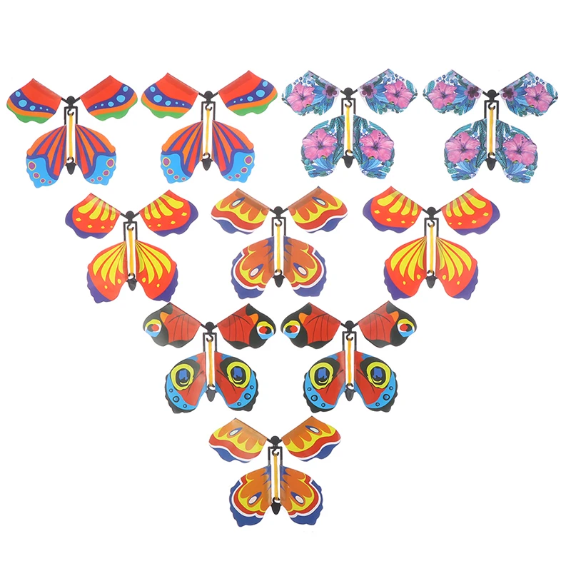 

10 x magic butterfly flying butterfly with card Toy with empty hands