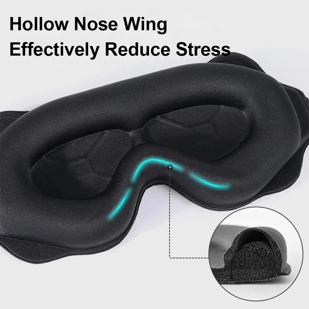 3D Sleeping Mask Block Out Sleep Eye Mask Soft Aid Eye Mask Breathable Eye Shade Light Eye Patches Mask Men Women Night Mask