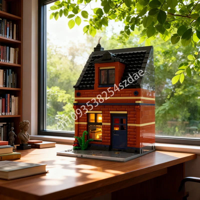 1012 個 MOC 労働者の家モジュラーモデルビルディングブロック組み立てる DIY クリスマスギフトクリエイティブおもちゃレンガ子供の誕生日