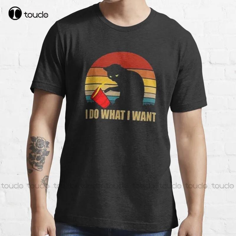 

New Cat I Do What I Want T-Shirt Cotton Tee Shirt S-5Xl Shirt For Men Custom Aldult Teen Unisex Digital Printing Tee Shirt