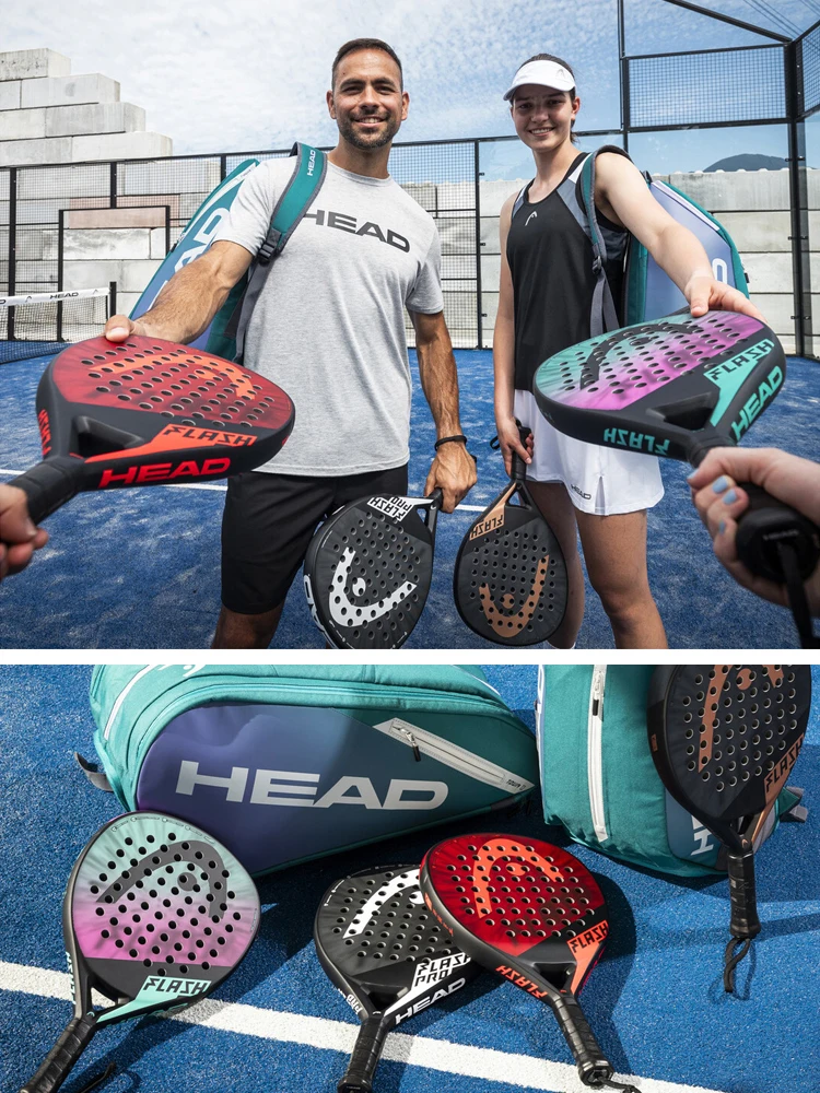 HEAD pádel raqueta de tenis serie FLASH de raqueta de carbono para jugadores Base para adultos