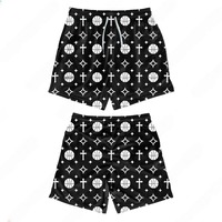 Fashionable Beach Shorts, Hawaiian Shorts, Summer Loose Luxury Swimsuit, Sports Shorts, Suitable for Adults and Children