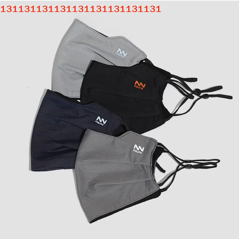 قناع وجه واقٍ من الأشعة فوق البنفسجية مسامي للرجال، درع ركوب الدراجات الصيفي القابل لإعادة الاستخدام؛ قناع بلون سادة قابل للغسل