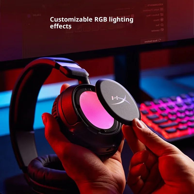 سماعات رأس HYPERX Cloud Flight 2 اللاسلكية 2.4G Bluetooth5.3 50mm سماعة رأس ديناميكية للألعاب مع ميكروفون قابل للفصل هدية