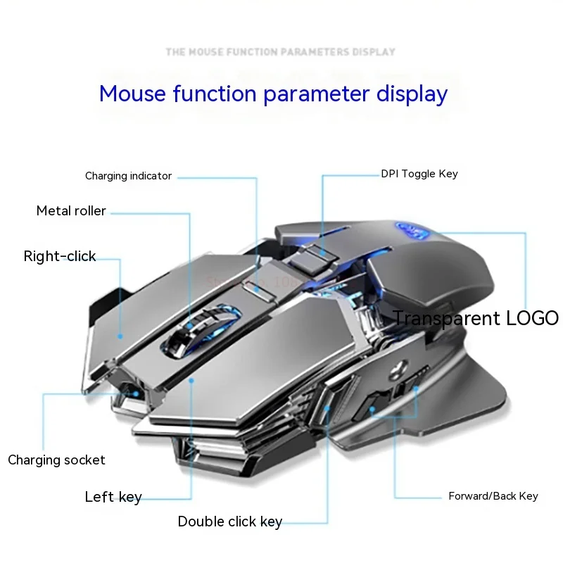 Imagem -06 - Aula-mouse sem Fio Recarregável Sc300 2.4g Rgb com Efeito de Iluminação Legal Colorido para Laptop E-sports Jogos