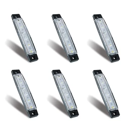 Tira de luces LED para barco marino, iluminación de navegación de cabina de popa, impermeable, 12V, 6 piezas