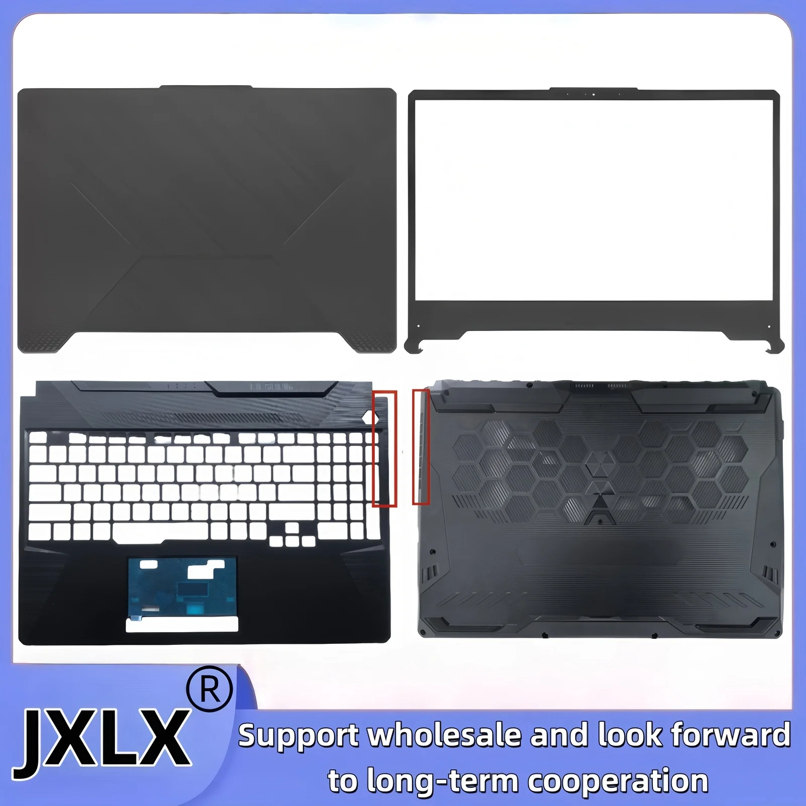 JXLX® New For Asus A15 F15 FX506 FA506 FA506Q FA506U FX506U FX506H Laptop LCD Back Cover/LCD Bezel/Palmrest Cover/Bottom Cover