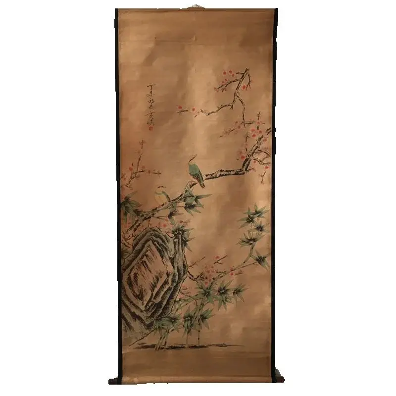 China old Celebrity paintings- Huang Shen's watercolor flower and bird paintings Scroll Hanging paintings