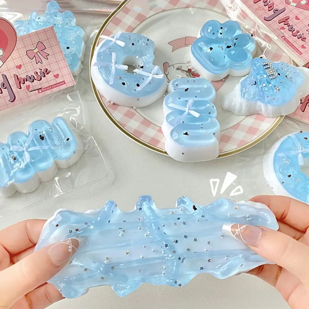 Interessante impastare zampa di gatto spremere giocattolo in silicone fatto a mano ciambella agitarsi giocattolo colorato 3D sale marino croissant pizzico giocattolo per bambini