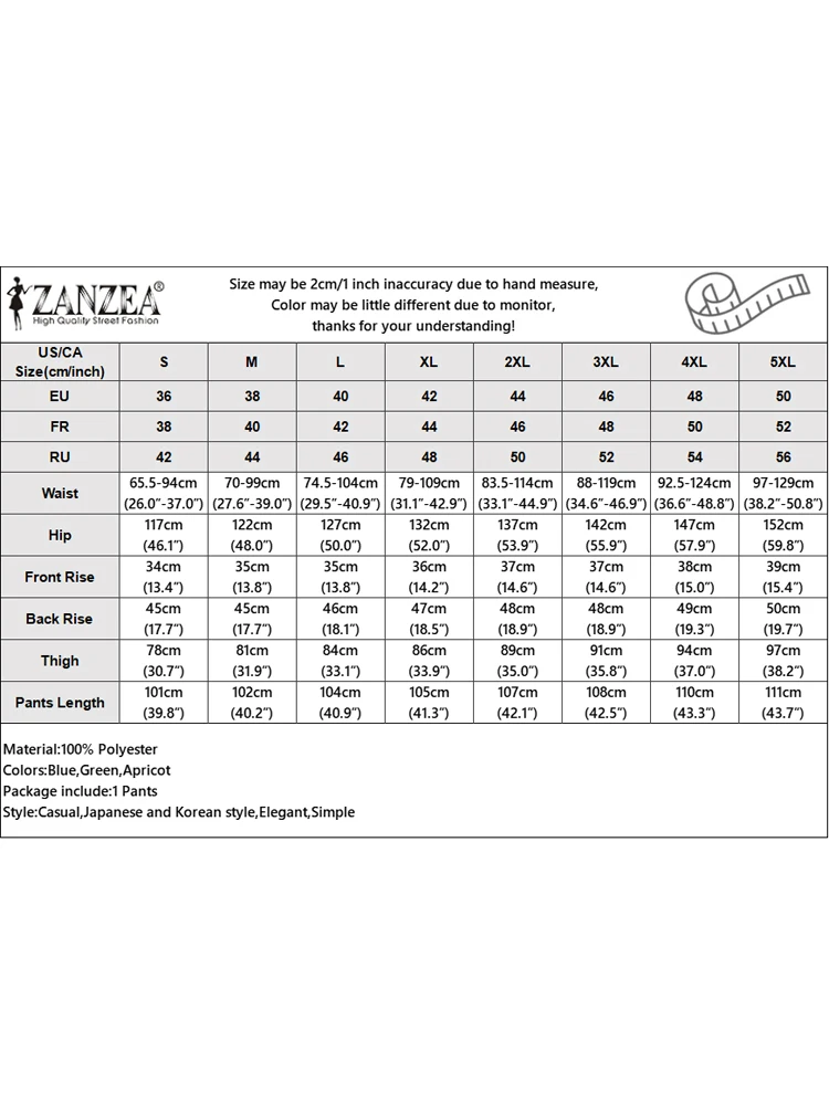 ZANZEA, pantalones de pierna ancha para mujer, pantalones Retro con cintura elástica, pantalones largos estampados informales a la moda para verano 2025, pantalones elegantes con bolsillos
