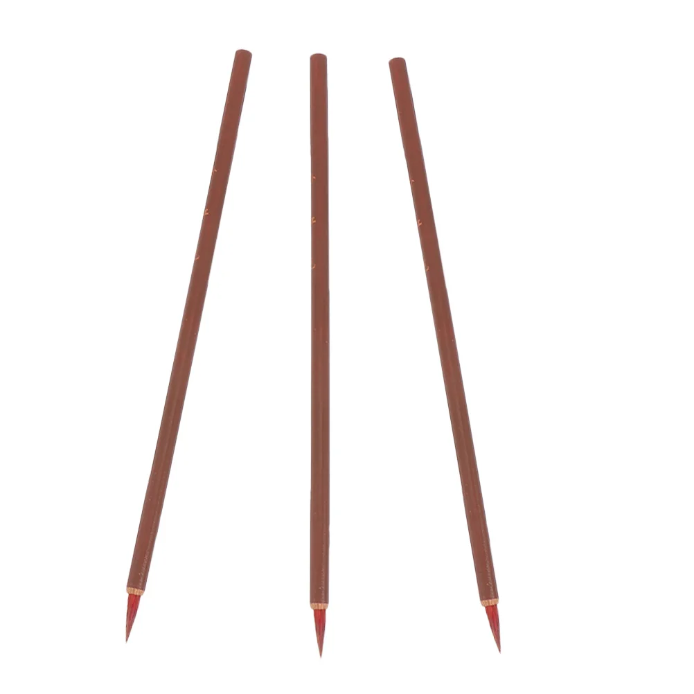 

3Pcs Calligraphy Brush Chinese Traditional Design Soft Bristle Painting Brush Suitable for Paper Silk Textile Drawing Beginners