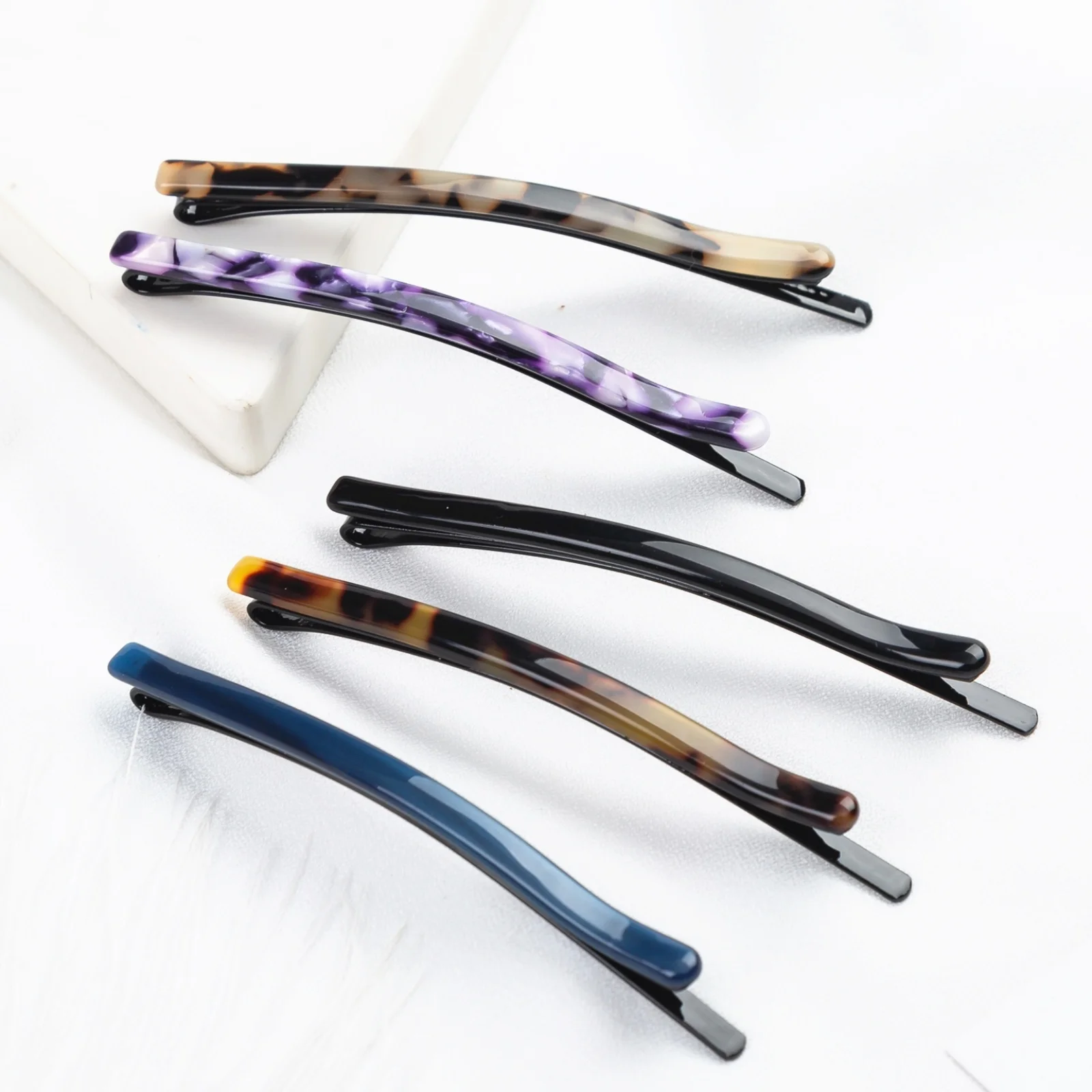 

Ацетатные заколки для волос, заколки, заколки, черные аксессуары для волос