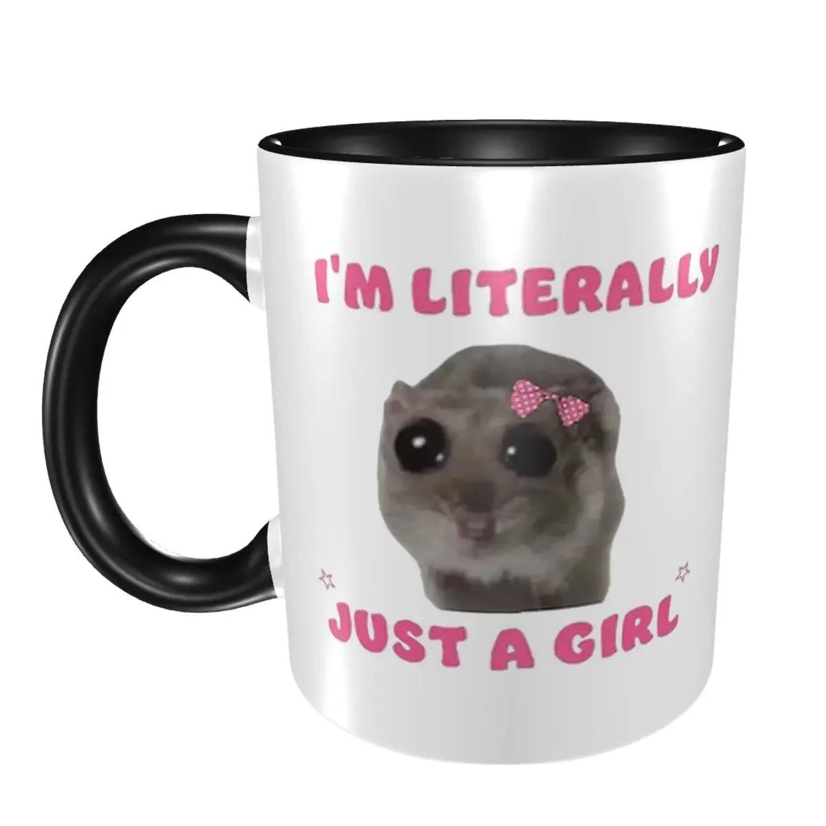 

Sad Hamster Meme Mug Funny Ceramic Coffee Cups Tea Mugs Milk Cup Drinkware Gifts for Woman Man
