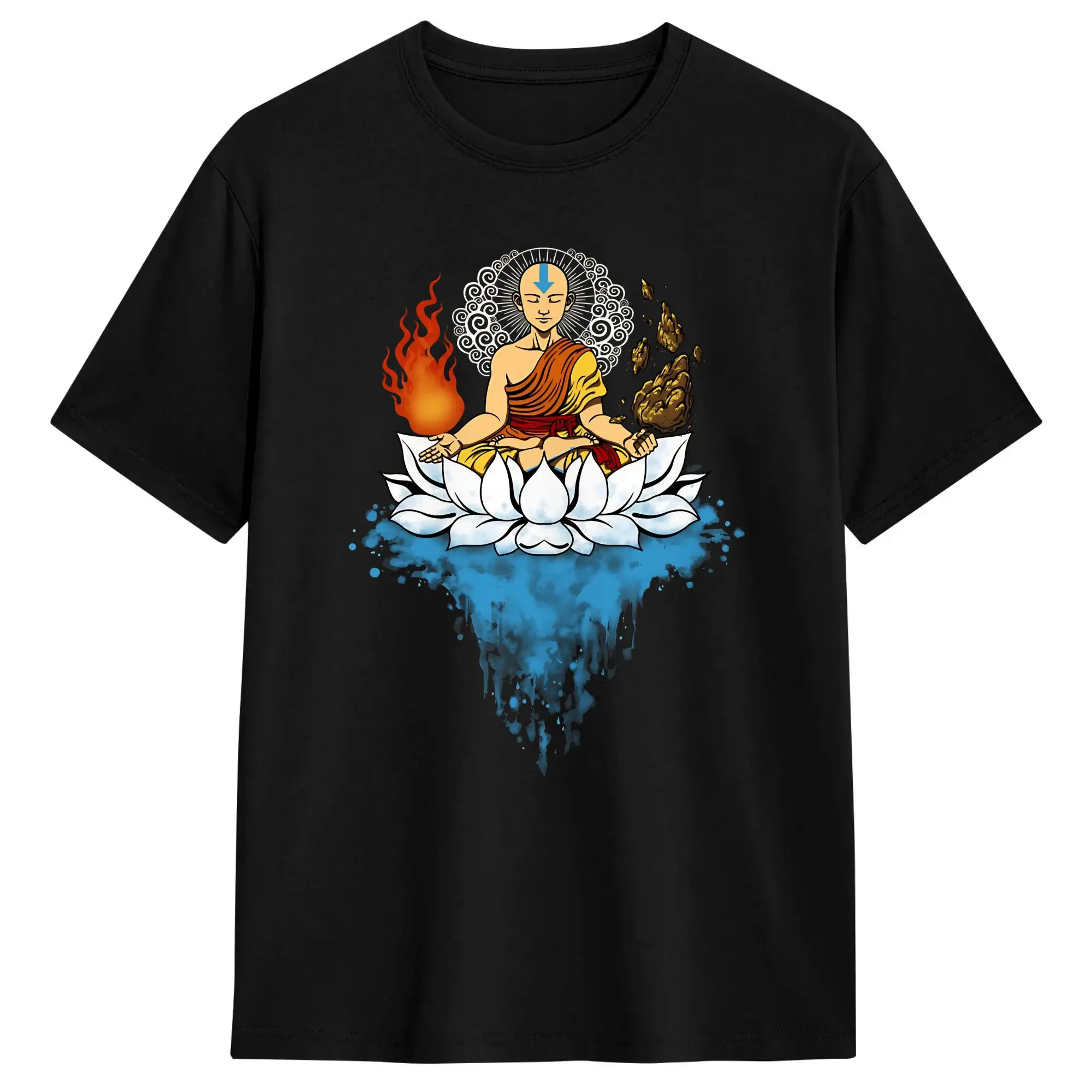 Enlightenment Avatars Airbender T-Shirt Summer  Hip Hop T-Shirts Cotton O-Neck Oversize Top Tees Short-Sleeved Classic Tshirt