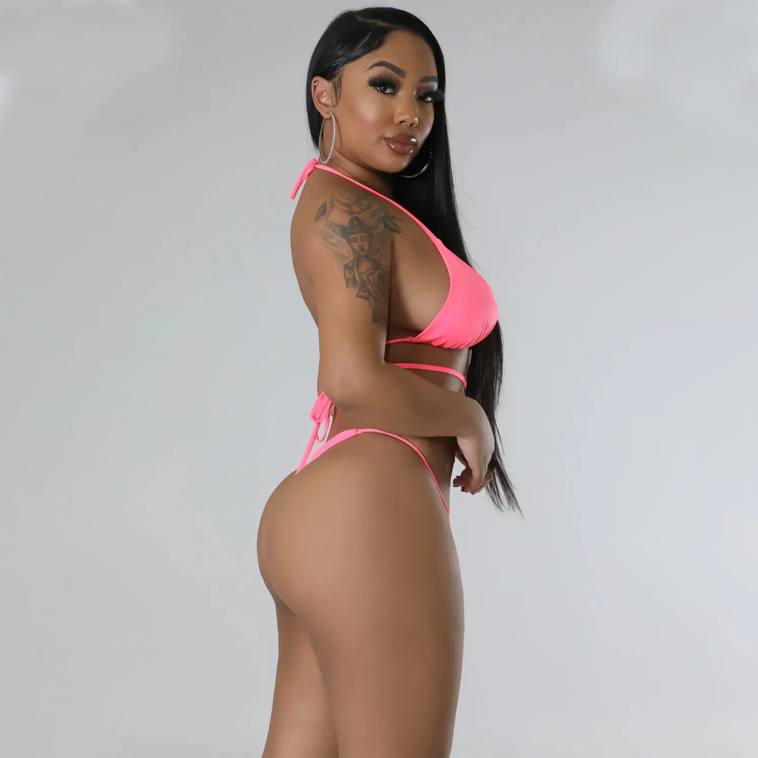 Sexy See-tough Me Dr Swimwear Tee-piece Set New Summer Women's Faionable Clothing Transparent Design All-over Print