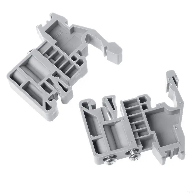 77JD 50 Pcs UKK3 DIN Double Level Dual Row Terminal Block 500V 25A 28-12AWG Gray