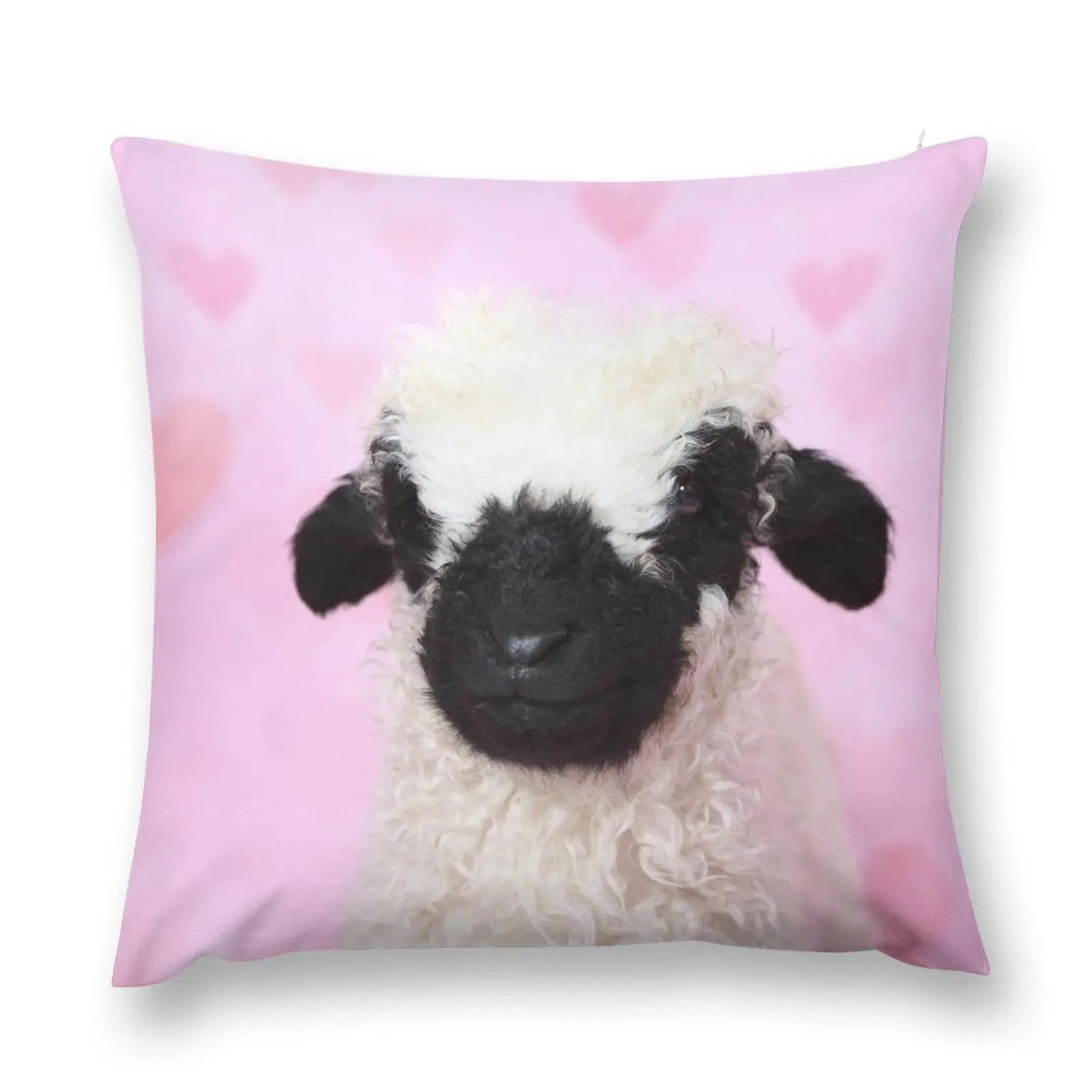 Valais black-nosed sheep - cute lamb Throw Pillow Sofa Pillow Cover Pillow Cases Decorative