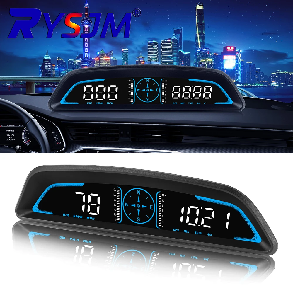 G3 GPS Auto HUD GPS Gauge Head up Display Car Gauge Speedometer With Over Speed Alarm Compass Clock Driving Distance Security